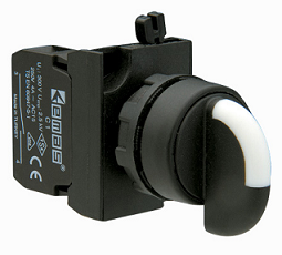 CP-S30-(CAC1C1)-IP65 Переключатель пластиковый на 3 положения (2-0-1) 60° с фиксацией 2НО