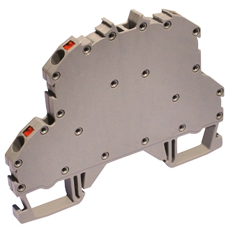 OPK  2,5/5,9mm Клемма серая проходная двухярусная закрытая, пружинные зажимы, 24A (выводится из ассортимента) [ст.арт.1782]