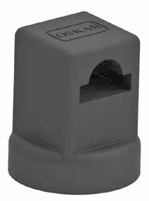 Опора (направляющая) круглой тяги H=36мм, полиамид