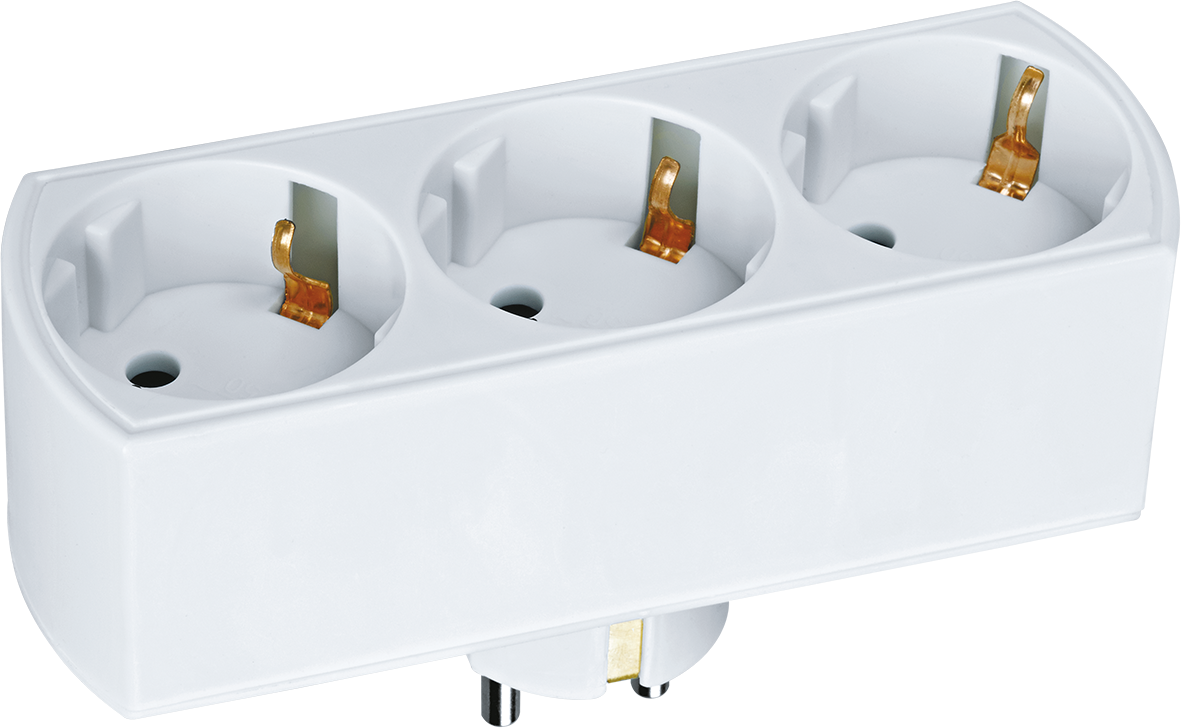 Разветвитель Navigator 94 672 NAD-L-3E-WH 3 гн. (в ряд) с/з