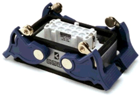 EB-M- 10-PM-44-IP65 Розетка стационарная встраиваемая металлическая 10 выводов 16А нижний ввод 4 фиксатора