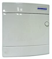 Щиток навесной IP40  1ряд 08модулей, белый пластик, белая дверь, N и PE (215х236х112)