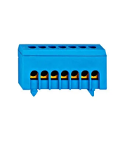 Клемма нейтрали,  7 отверстий 10/16мм, изолированная