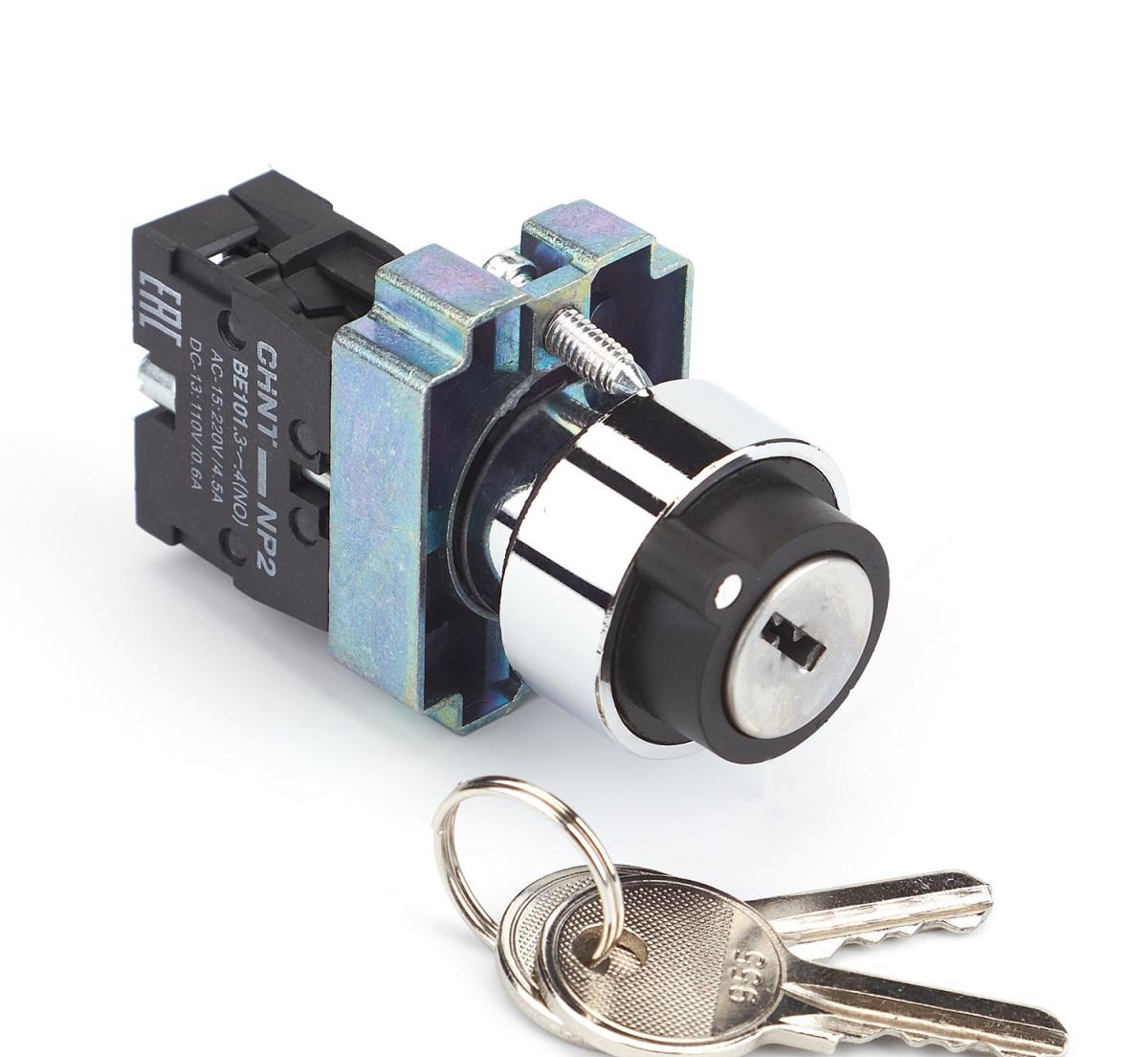 Переключатель NP2-BG21, 2 положения с фиксацией, 1НО IP40