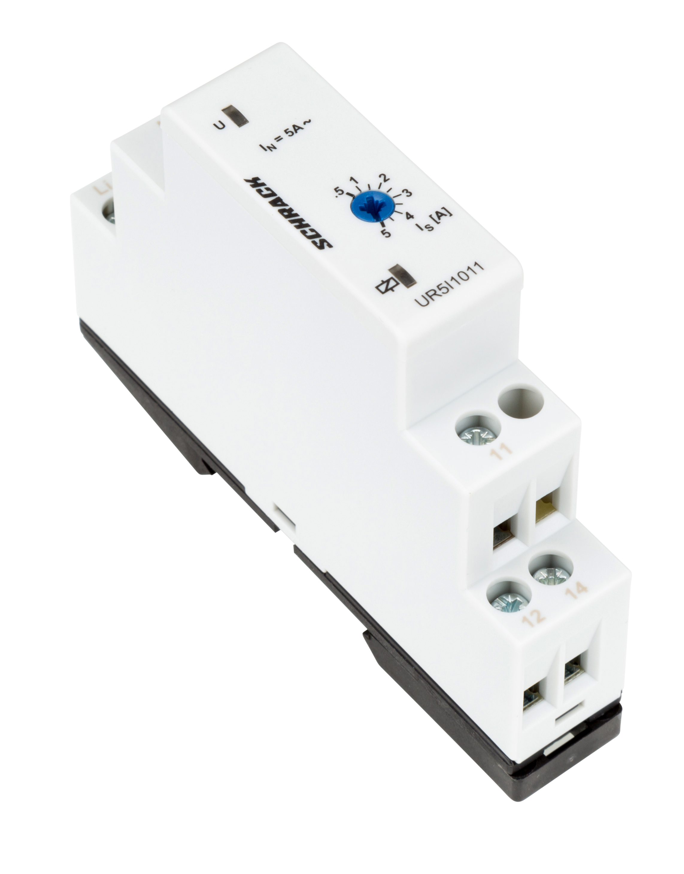 UR5I Реле контроля тока, 5A 1-фазное, 1 перекидной контакт