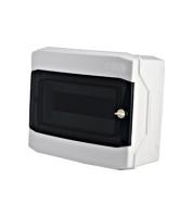 Щиток навесной IP65 1ряд 12модулей, белый пластик, прозрачная дверь, N и PE (318х258х142)