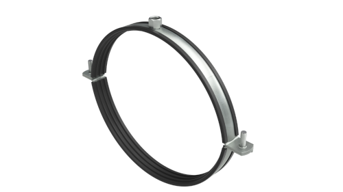 Хомут для воздуховодов с изоляцией с гайкой М8 для труб d 355 мм