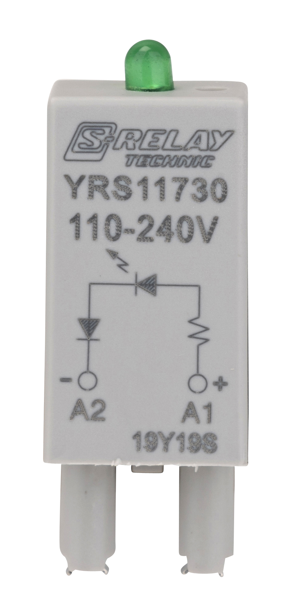 S-Relay RS,RS5,RXT модуль светодиода, зеленый, 110/230V AC (ст.арт.YRSLG230--)                      