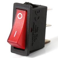 A21B1K11Выключатель в чёрном корпусе красная клавиша с подсветкой1НО