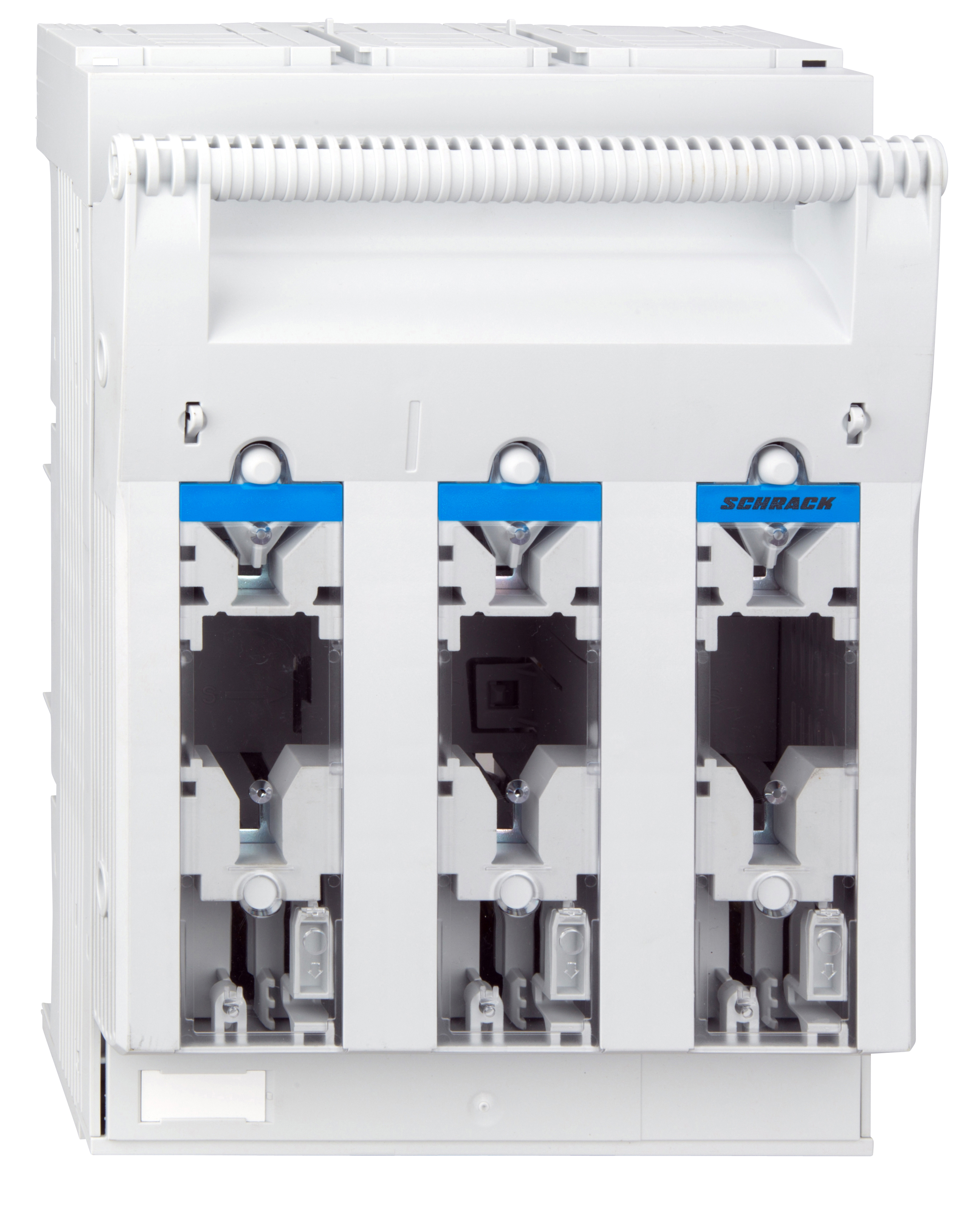 Горизонтальный ПВР ARROW BLUE-03-3/F габарит NH03(630А) 3полюса, М10/300мм монтаж на плату