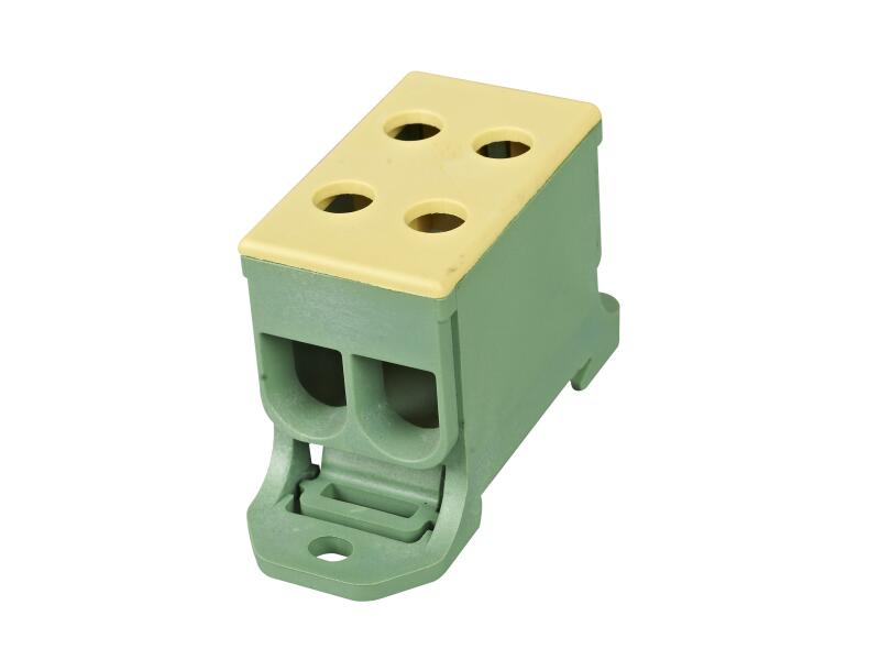 Клемма силовая вводная двойная КСВ 16-95 желто-зеленая HLT