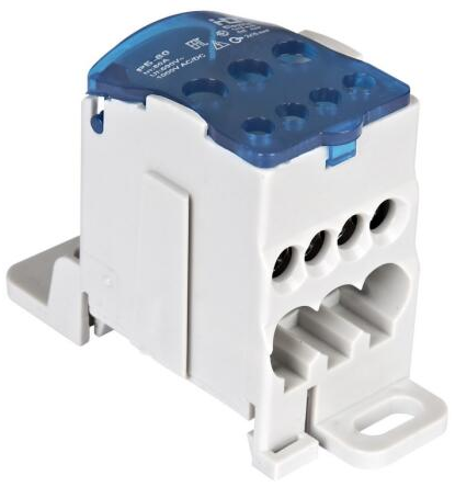 Распределительный блок на DIN-рейку РБ- 80 1П 80А(1х16/4х6+2х16) [ст.арт.9900057]                                                                     