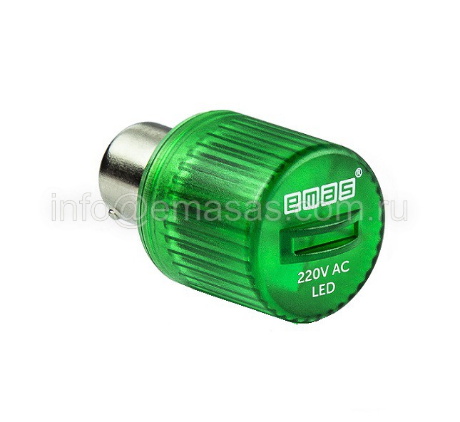 IKM-L-220G LED светодиод зеленый 220V AC для корпуса сигнального IKM