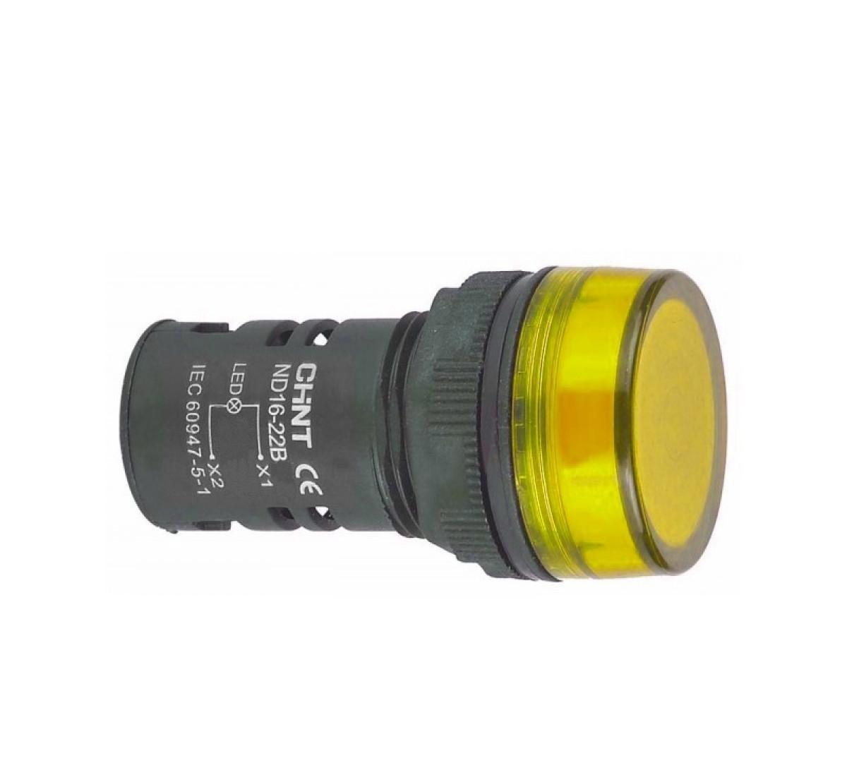 Индикатор ND16-22B желтый AC/DC220В (R)