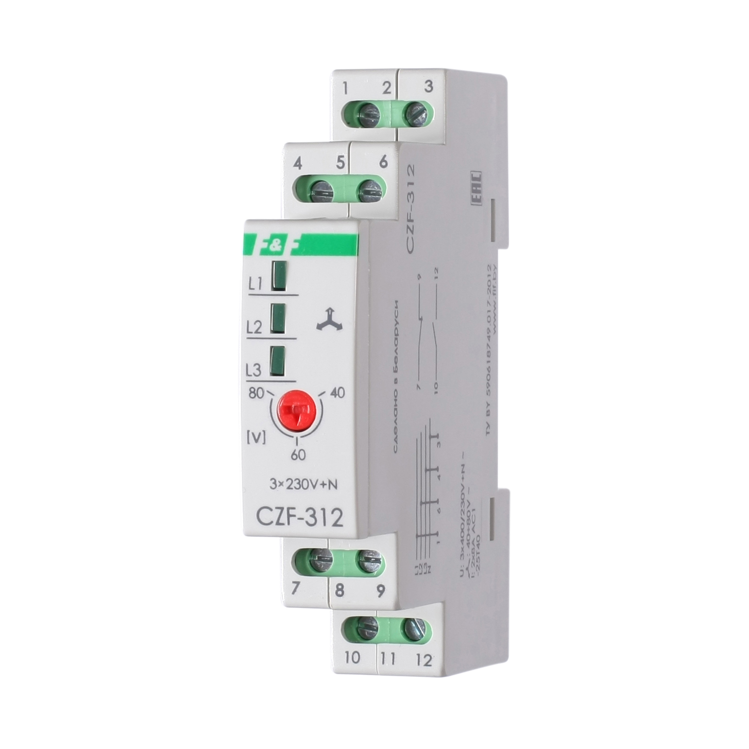 Реле контроля фаз CZF-312