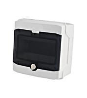 Щиток навесной IP65 1ряд 08модулей, белый пластик, прозрачная дверь, N и PE (200х200х120)