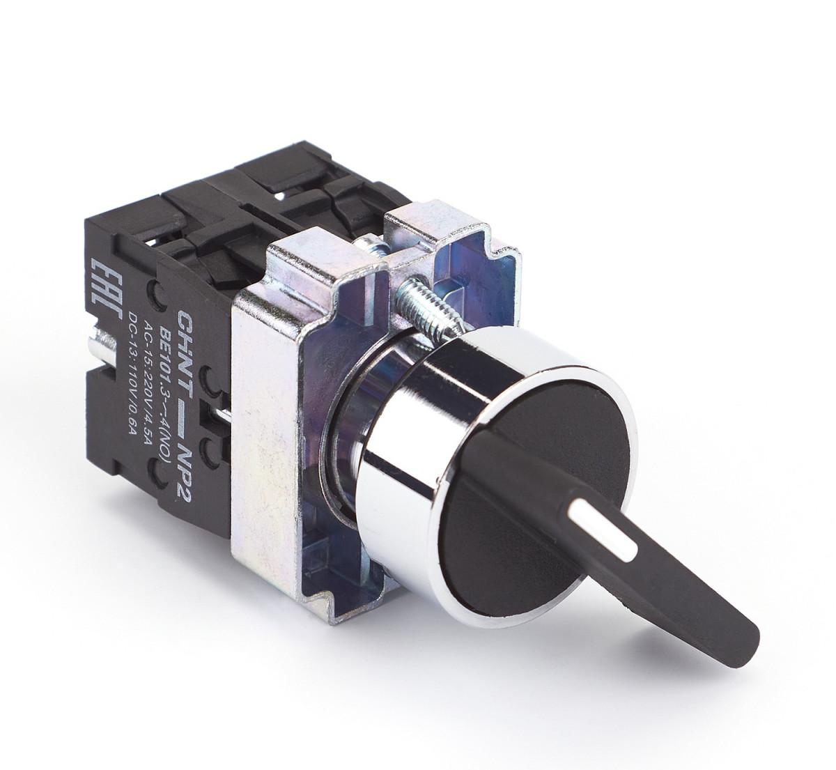 Переключатель NP2-BJ53, 3 положения с возвратом, 2НО