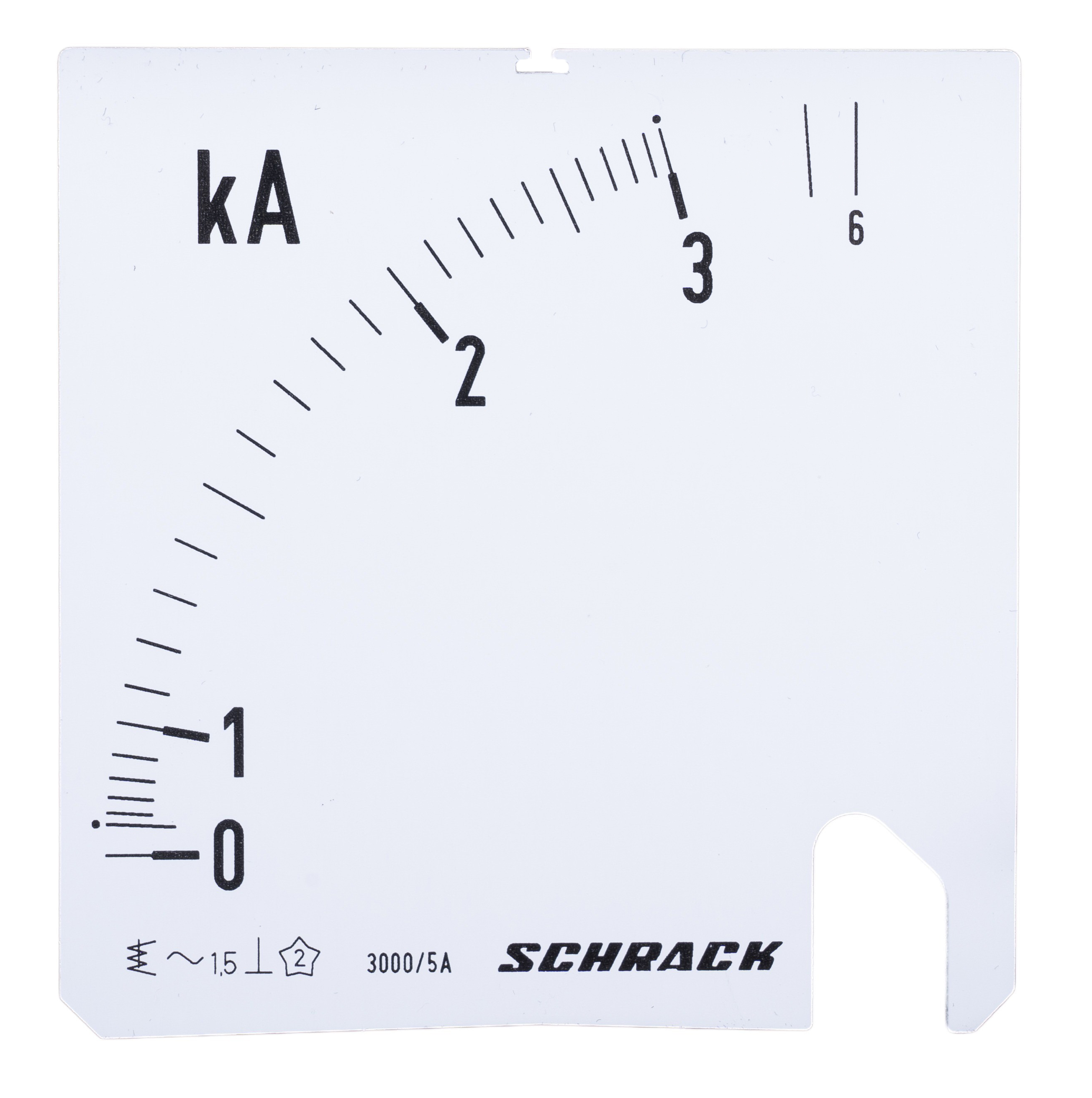 MGF Шкала амперметра 96х96, 3000/6000/5A, SCHRACK