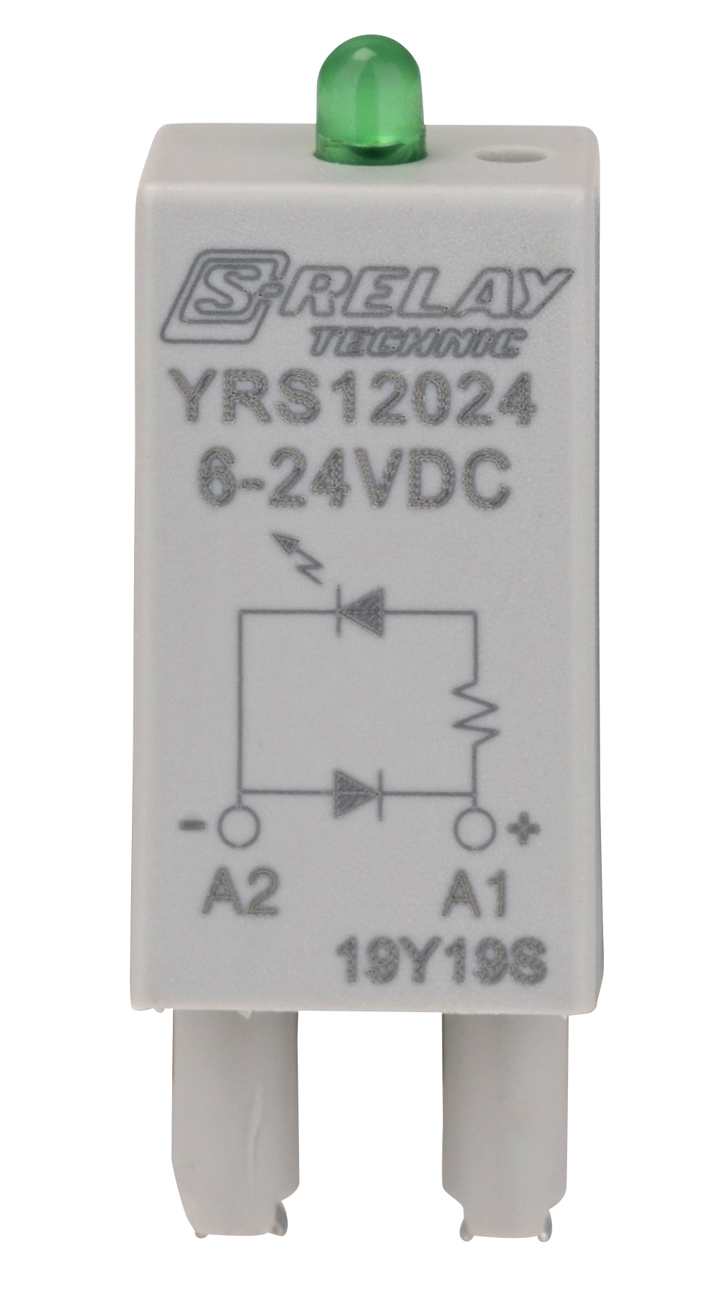 S-Relay RS,RS5,RXT модуль светодиода, зеленый, 6-24V DC+защ.диод А1+ [ст.арт.YRSLG024--]
