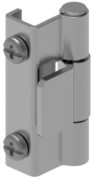 Петля 308SS скрытая под сварку нержавеющая сталь AISI 316 H=56 мм 110° втулка с полкой