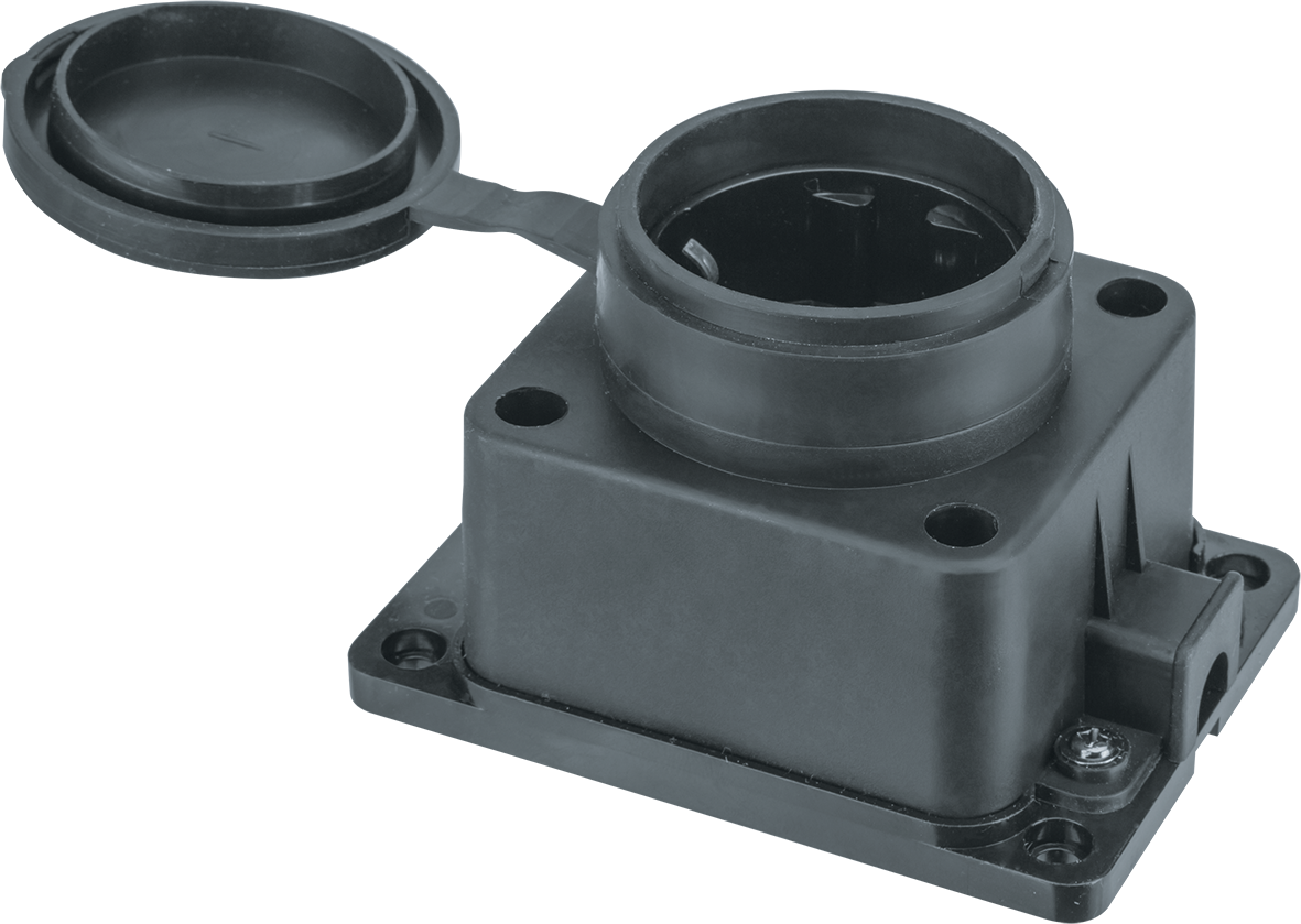 Розетка настенная каучук 1 м 2P+PE 16А 220В черная, NCA-BLR1-01-16A-E-IP44-BL, Navigator, 61370