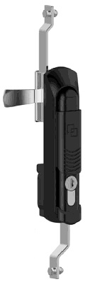 Замок-ручка 002 с механизмом для тяг, полиамид/металл, без личинки СС , IP65, без ригеля СМ, замок