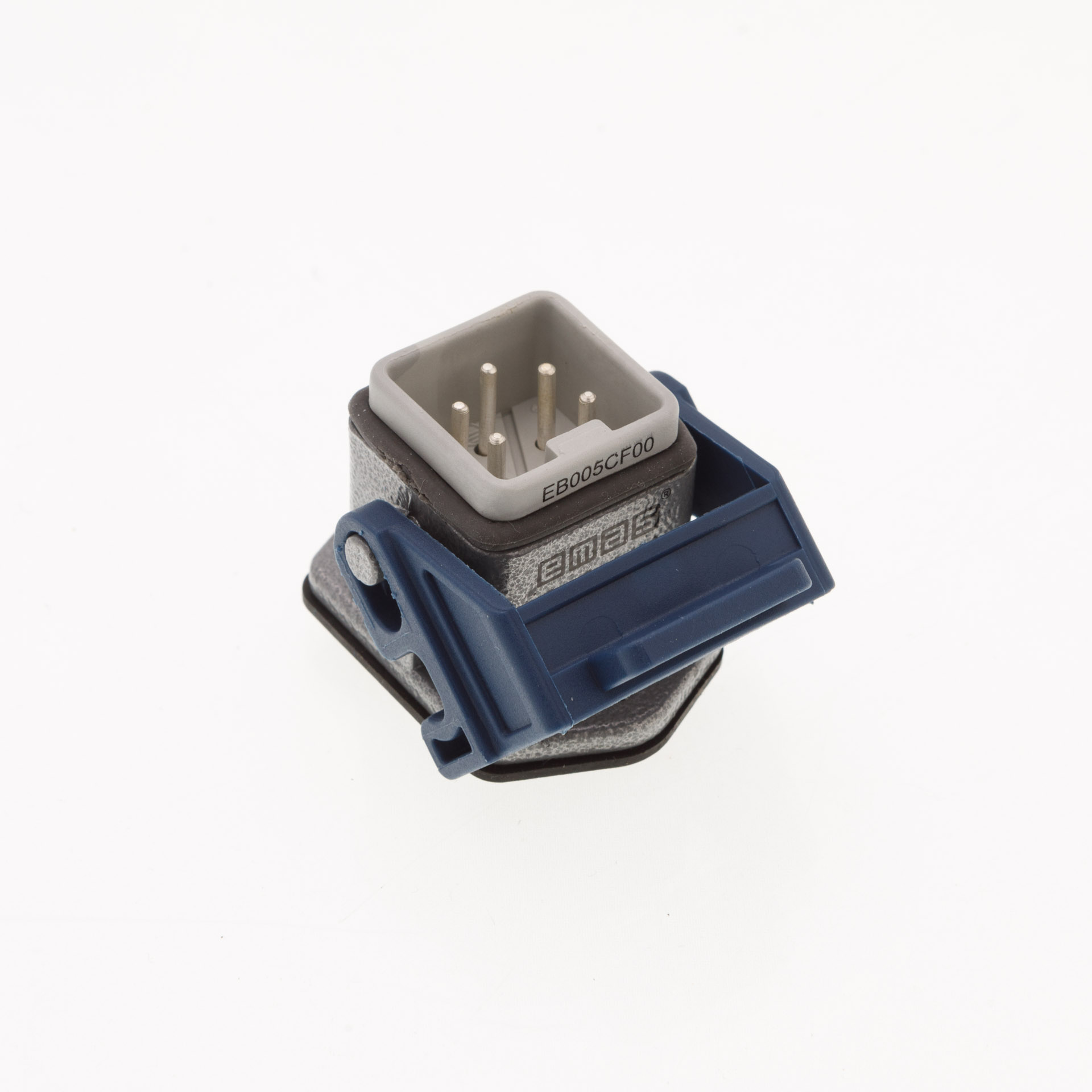 EB-M- 05-FM-4-IP65 Вилка стационарная встраиваемая металлическая 5 выводов 10А нижний ввод 1 фиксато