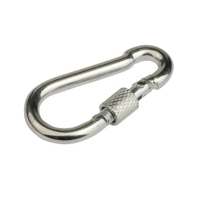 Карабин с фиксатором  4х40, оцинкованная сталь