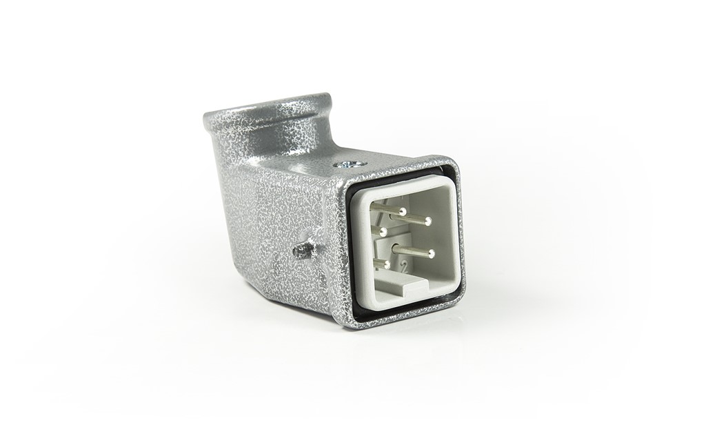 EB-M- 05-FU-10-IP65 Вилка переносная металлическая 5 выводов 10А боковой ввод без фиксатора