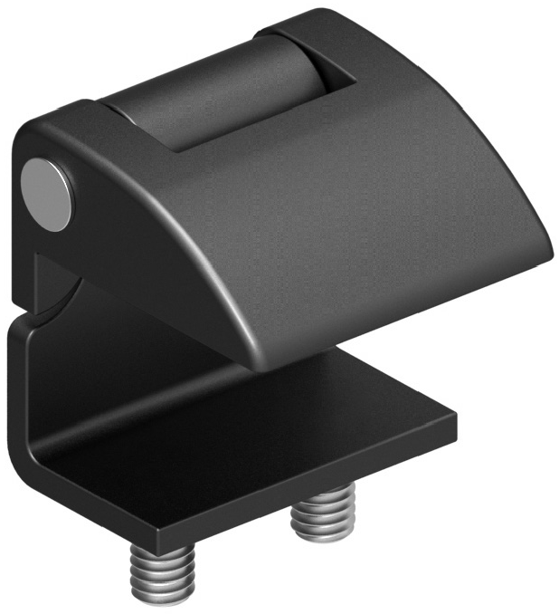 Петля угловая панельная 331, металл/черное напыление со стальным штифтом 180°