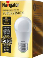 Лампа Navigator 80 543 NLL-G45-6-230-4K-E27-FR-SV