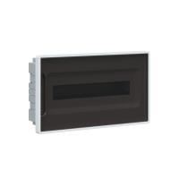 Щиток 18 мод встраиваемый для полых стен FRAME, белый, с тонированной  дверцей, с 2 шинами PEN на 8