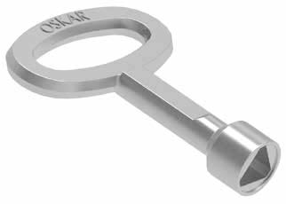 Ключ металлический большой к замку М-22, хром, личинка Т9 треугольник