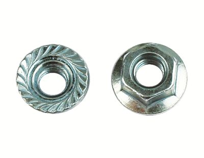 Гайка с насечкой, препятствующей откручиванию М6, нерж. сталь А2, DIN6923