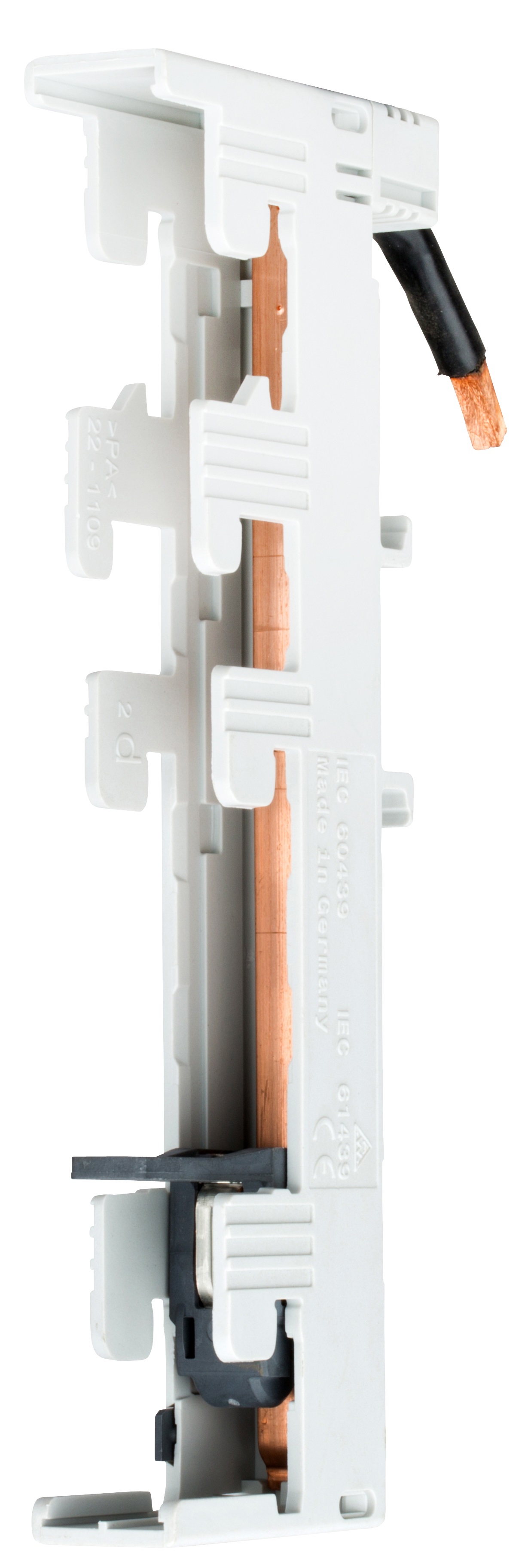 30COMPACT Шинный адаптер  63A(18х160) для системы шин (12x5), 1держатель с дин-рейкой 1модуля