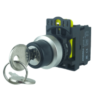 LA115 Переключатель пластиковый с ключом на 3 положения (2-0-1) с фиксацией 2НО IP54