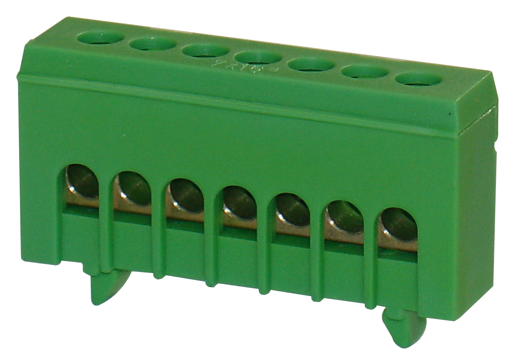 Клемма заземления,  7 отверстий 10/16мм, изолированная, s