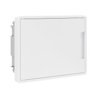 Щиток 8 мод встраиваемый для полых стен FRAME, белый, с белой дверцей, с  2 шинами PEN на 6 и 8 отв.