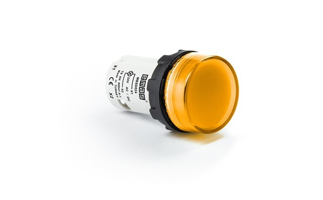 MB-S-D-LED24Y-IP50 Сигнальная арматура моноблочная желтая пластиковая  24В AC/DC