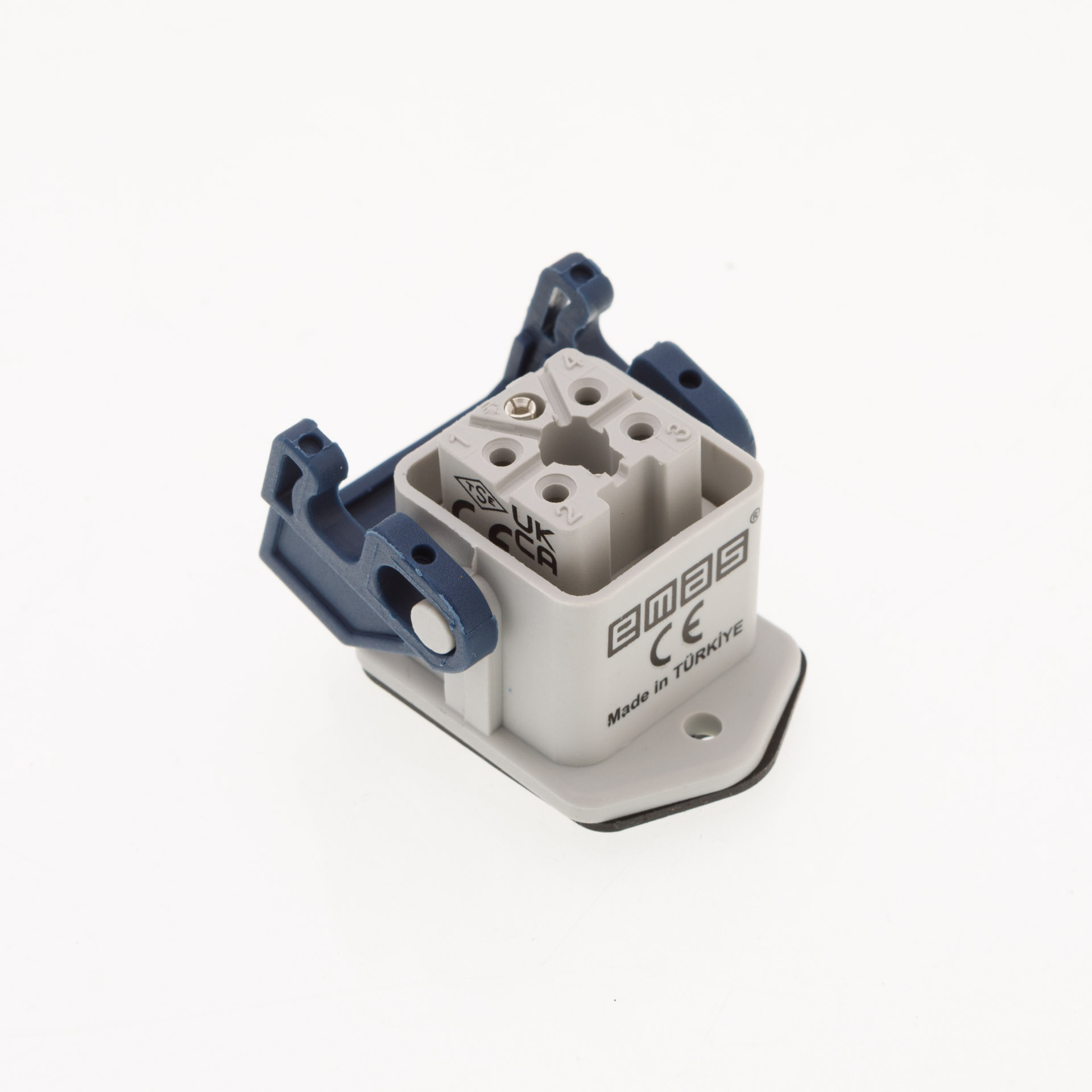 EB-P- 05-PM-41-IP65 Розетка стационарная встраиваемая пластиковая 5 выводов 10А нижний ввод 1 фиксат