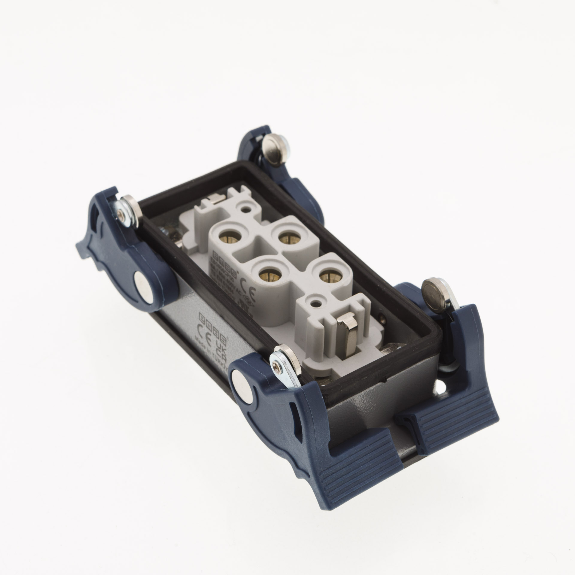 EB-M-806-PM-44-IP65 Розетка стационарная встраиваемая металлическая 6 выводов 4х80А+2х16A нижний вво