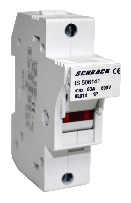 Разъеденитель нагрузки для цилиндрической плавкой вставки 22x58, 1p 100А