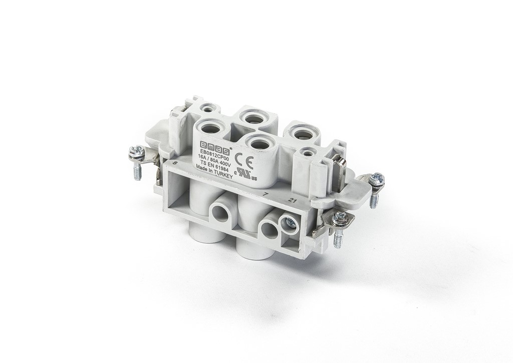 EB-0 - 08-CF-00 Штепсель 6 вывода 4*80А 2*16A для разъемов EBM (мама)