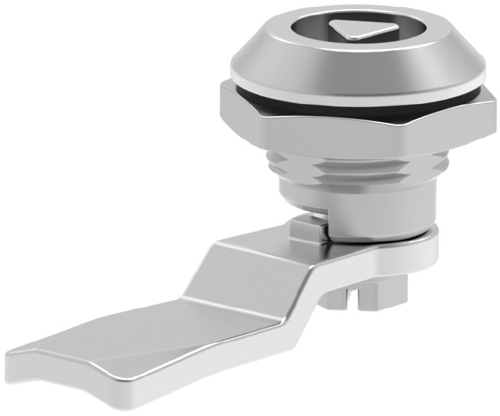 Замок 201SS М-22 на четверть поворота, нержавеющая сталь AISI 316, личинка T 9мм, IP65, без ригеля