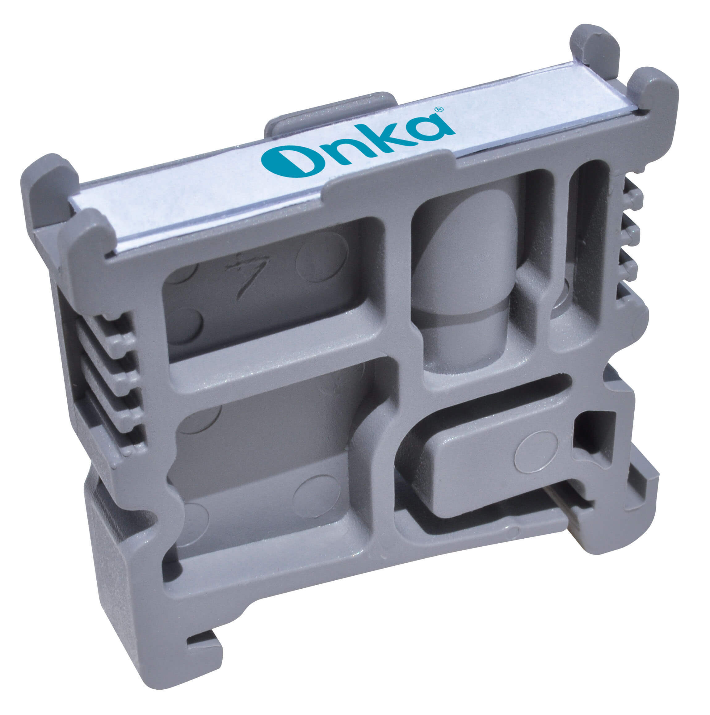 Ограничитель на DIN-рейку, серый 9,8mm с груповой маркировкой для MRK/OPK клемм с винтом [ст.арт.1232]