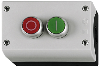 MM-I2-M1Q Пост с двумя копками, 2 размыкающих + 2 замыкающих контакта с обозначениями O I