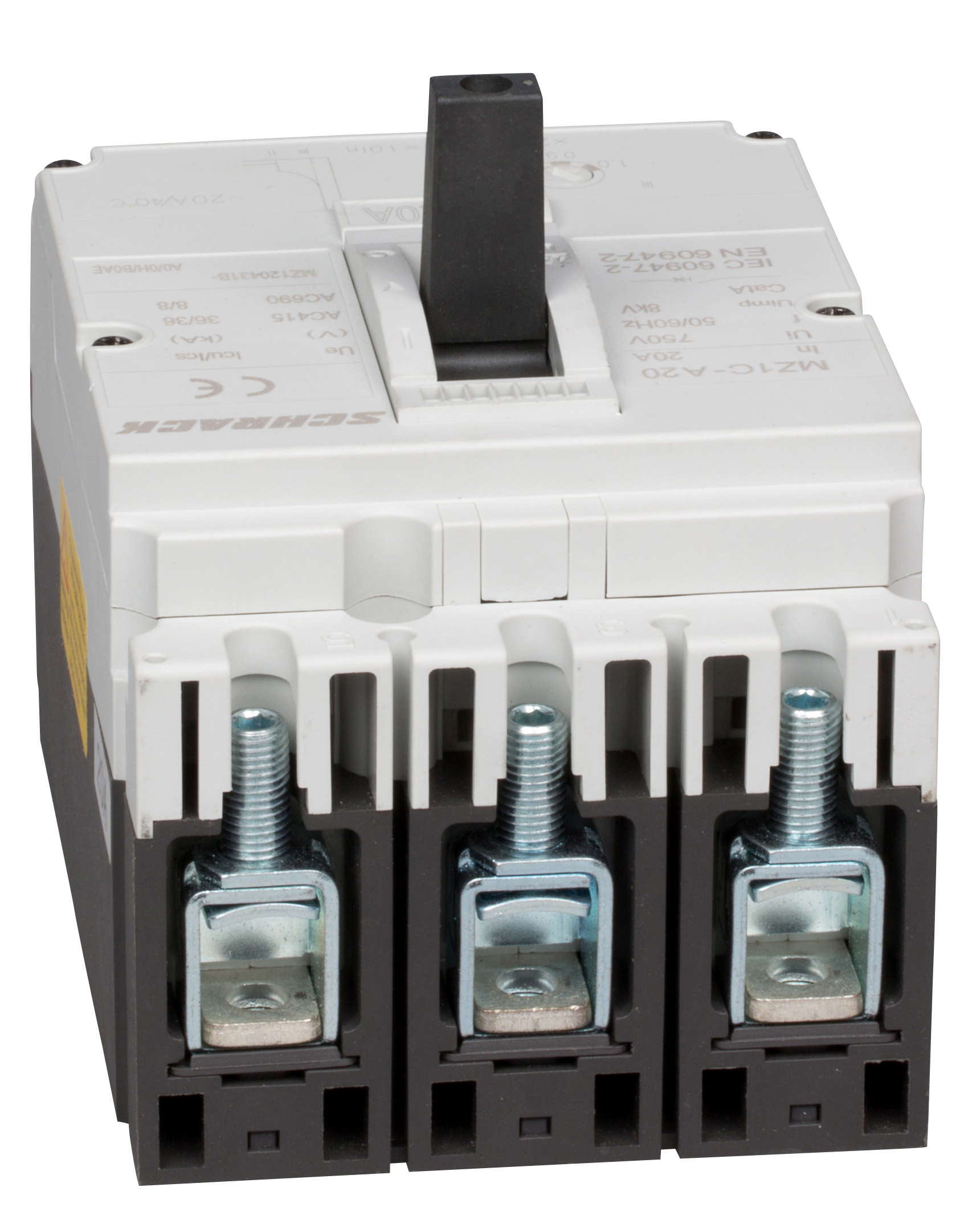 MZ1- A20 Авт. выключатель 3P 20А 36kA регулируемый ТМ Ir=0,8-1In, Ii=10In (SCHRACK)