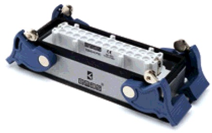 EB-M- 24-PM-44-IP65 Розетка стационарная встраиваемая металлическая 24 выводов 16А нижний ввод 4 фиксатора