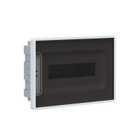 Щиток 12 мод встраиваемый для полых стен FRAME, белый, с тонированной  дверцей, с 2 шинами PEN на 6