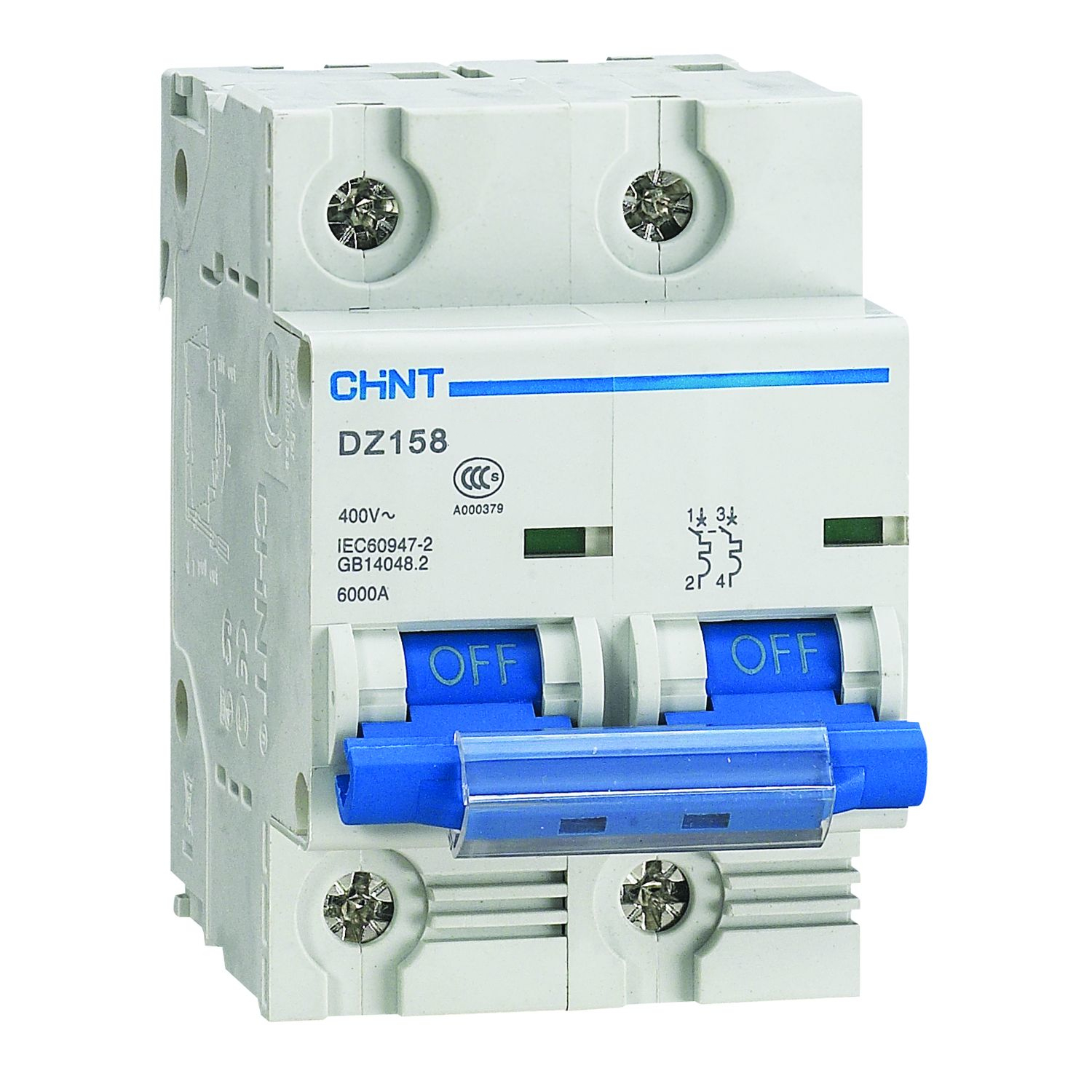 Авт. выкл. DZ158-125H 2P 125А 10кА х-ка (8-12In) (R)